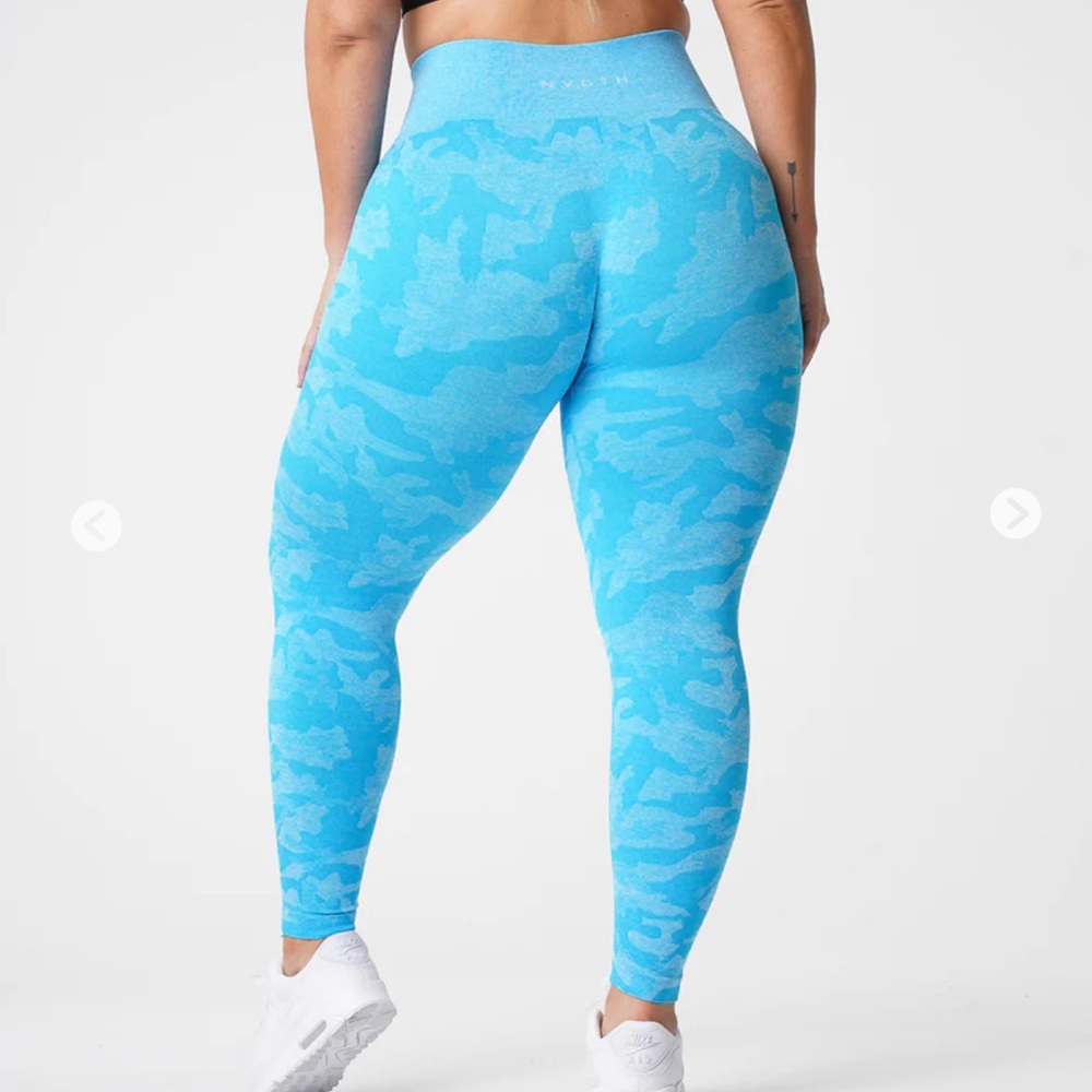 NVGTN Carribbean blue camo leggings size small